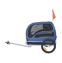 Ruie Foldable Dog Bike Trailer 100 lb Capacity 31.9 in Cabin Pet Bicycle Carrier