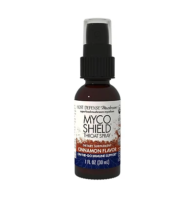 Host Defense MycoShield Throat Spray - Immune Health Support Dietary Mushroom Supplement with Chaga, Reishi
