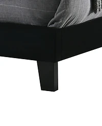 Best Quality Furniture 48" Velvet Full Panel Bed with Upholstery