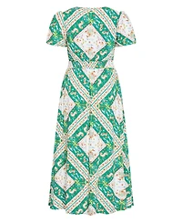 City Chic Women's Plus Aliya Ditsy Print Maxi Dress