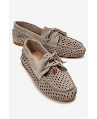 Forever & Always Shoes Women's Stevo Leather Lace Up Loafer