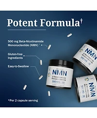 BioSchwartz Nmn Supplement 500 Milligram Nicotinamide Mononucleotide, 60 Capsules, Gluten Free, Third Party Tested