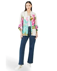 Yumi Women's Floral Print Relaxed Jacket