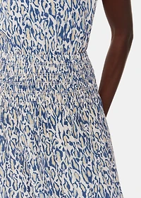 Whistles Women's Flaming Leopard Print Midi Dress