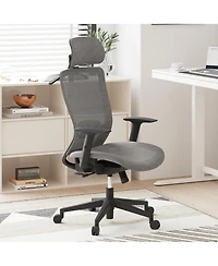FlexiSpot C3FM Ergonomic Mesh Office Chair – Adjustable Headrest, Lumbar Support, Swivel Desk Chair for Home Office