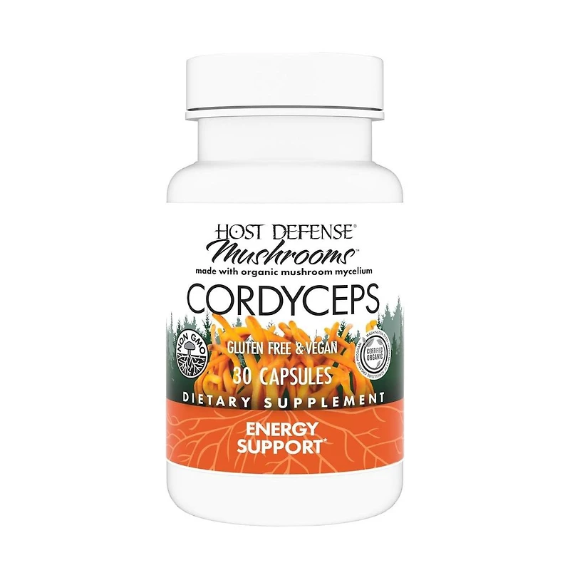 Host Defense Cordyceps Capsules - Immune & Energy Support Supplement