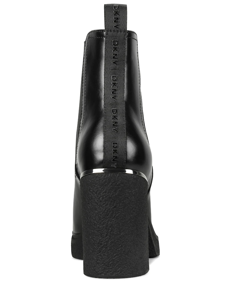 Dkny Women's Tisdel Platform Block Heel Booties