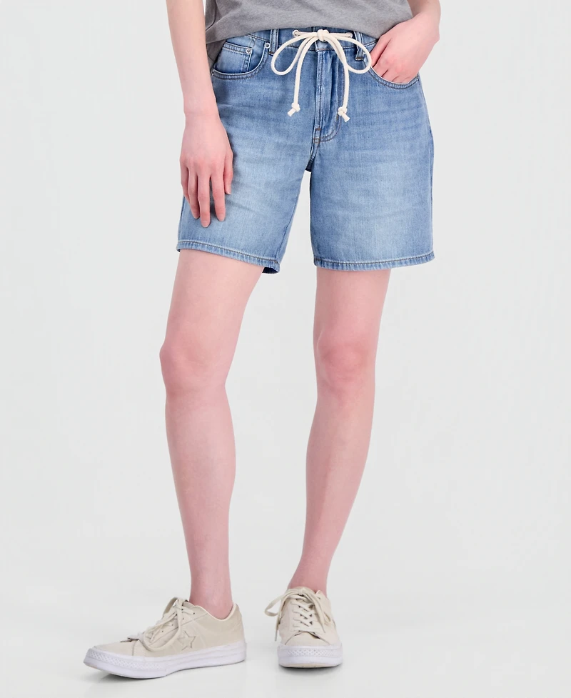 Lucky Brand Women's Tie-Waist Cotton Denim Shorts