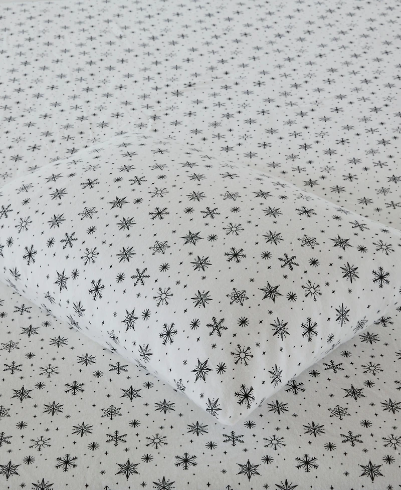 Madison Park Novelty Printed Cotton Flannel 3-Pc. Sheet Set