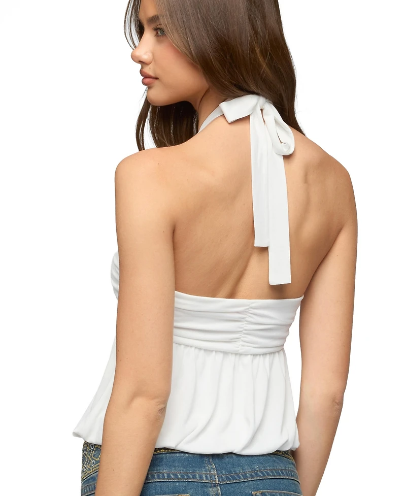 Edikted Women's Kristina Gathered Bubble Halter Top