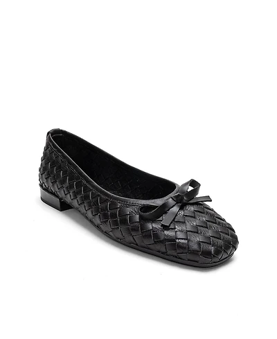 Forever & Always Shoes Women's Garen Leather Ballet Flat