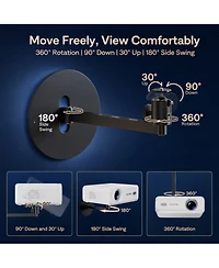 Aurzen Multi-Angle Projector Stand, Rotation, Gimbal Stand with -Inch Screw Compatible Most Projectors