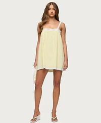 Edikted Women's Hipla Contrast Lacey Cotton Dress
