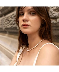 Spero London Small Natural Freshwater Real Pearl Strand Necklace