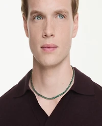 Swarovski Ruthenium-Plated Matrix Tennis Necklace