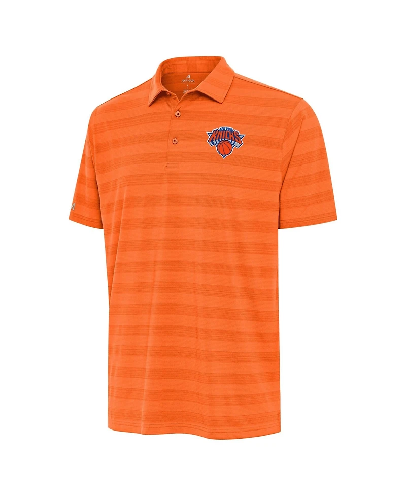 Antigua Men's Orange New York Knicks Tunnel Polo Shirt