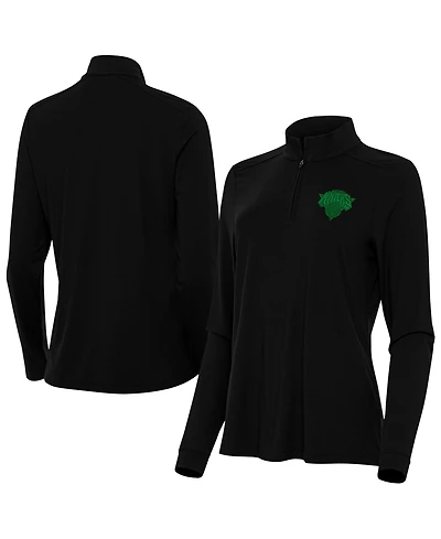 Antigua Women's New York Knicks St. Patrick's Day Intent Quarter-Zip Sweatshirt