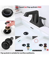 Phying 2-Handle Heavy Duty Bathroom Faucet with Drain and Supply Kits