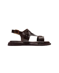 Forever & Always Shoes Women's Quella Leather Buckle Sandal