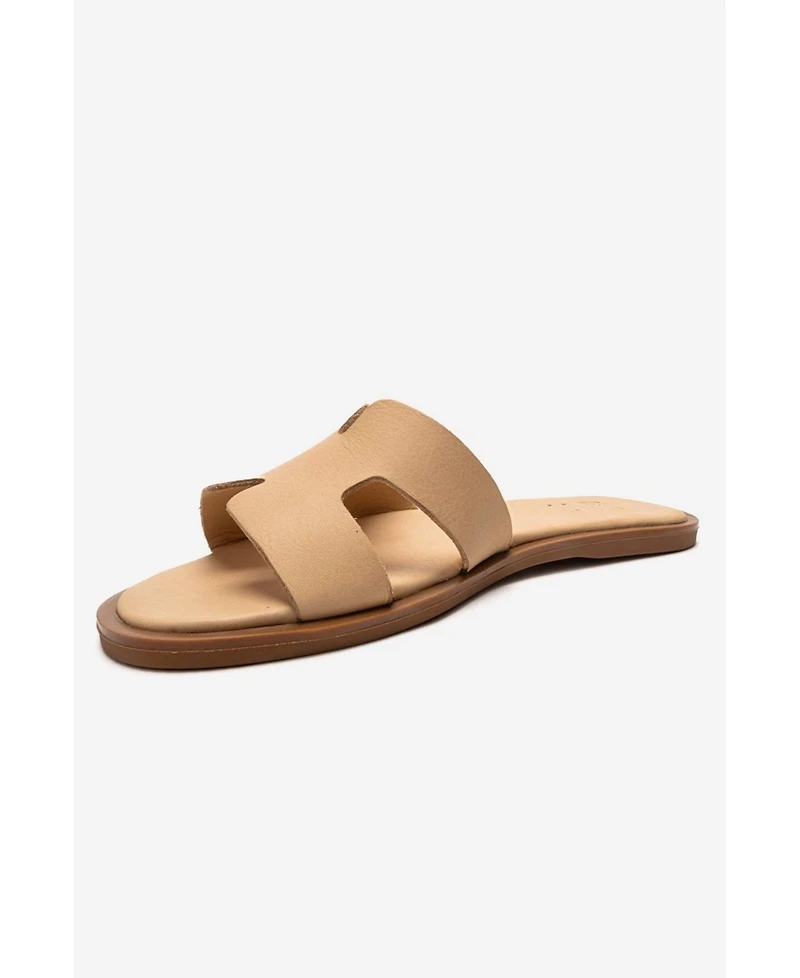 Forever & Always Shoes Women's Biora Leather Slide
