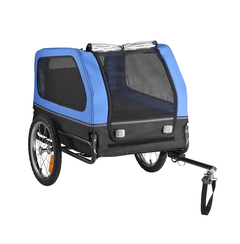 Ruie Foldable Pet Bike Trailer 88 lb Capacity 31 in Cabin Quick Connect Coupler