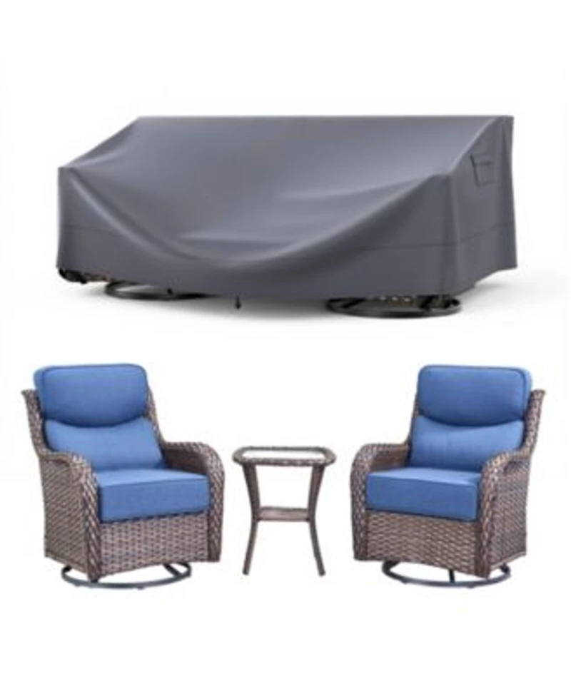 Pocassy Rectangle Patio Furniture Cover Waterproof Outdoor Dining Table Chair Cover Anti-uv Outside Sectional Sofa Set Covers