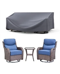 Pocassy Rectangle Patio Furniture Cover Waterproof Outdoor Dining Table Chair Cover Anti-uv Outside Sectional Sofa Set Covers