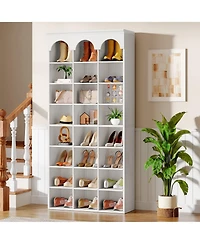 Slickblue 70.87 Inch Shoe Storage Cabinet with 24 Cubbies Organizer