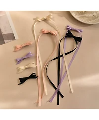 Puttisu Girls Ribbon Bow Clip Set (4pc)