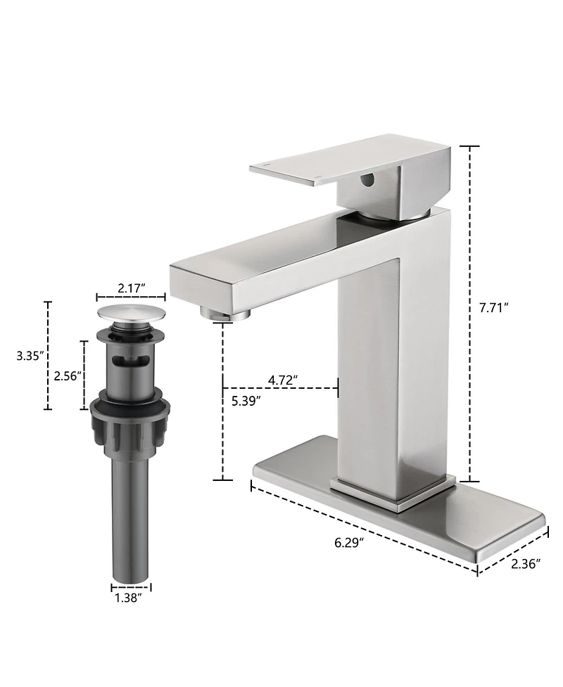 Phying Bathroom Faucet Single Hole