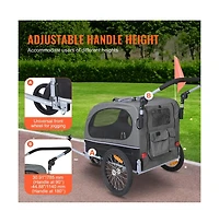Ruie 2 in 1 Dog Bike Trailer and Pet Stroller for Pets up to 88 lbs