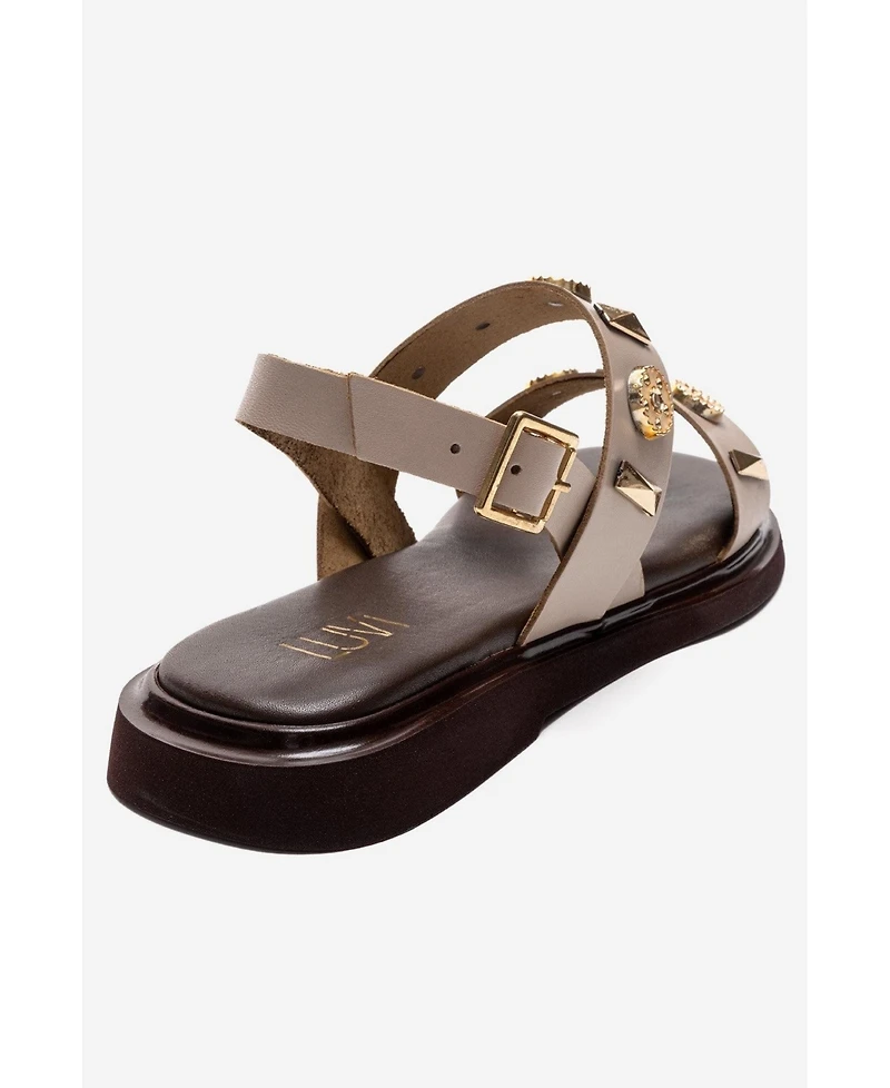 Forever & Always Shoes Women's Libera Leather Sandal