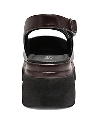 Forever & Always Shoes Women's Laure Leather Wedge Sandal