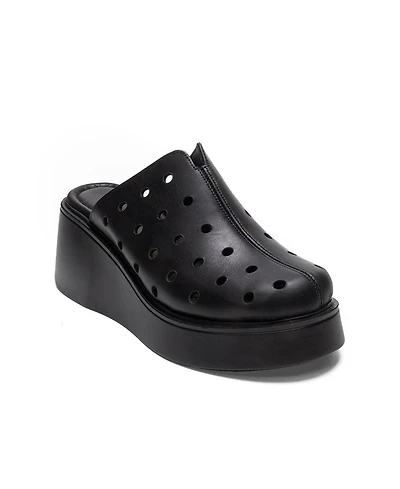 Forever & Always Shoes Women's Nives Leather Wedge Sandal