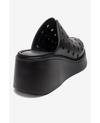 Forever & Always Shoes Women's Nives Leather Wedge Sandal