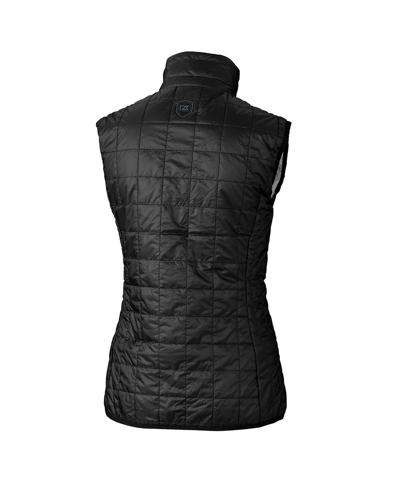 Cutter & Buck Women's Black Los Angeles Dodgers Rainier PrimaLoft Eco Full-Zip Puffer Vest