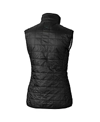 Cutter & Buck Women's Black Los Angeles Dodgers Rainier PrimaLoft Eco Full-Zip Puffer Vest
