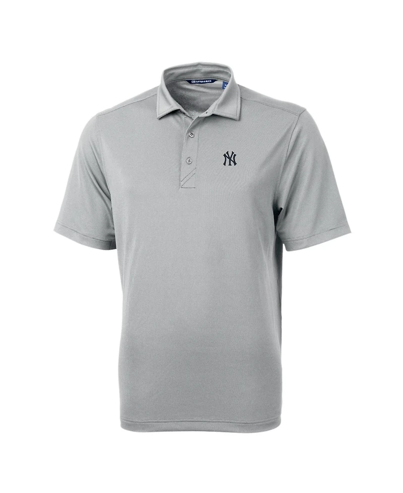 Cutter & Buck Men's Gray New York Yankees Virtue Eco Pique Polo Shirt