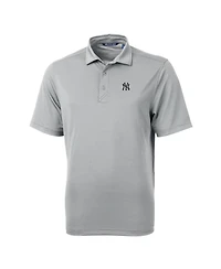 Cutter & Buck Men's Gray New York Yankees Virtue Eco Pique Polo Shirt