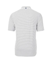 Cutter & Buck Men's Gray Missouri Tigers Throwback Logo Virtue Eco Pique Stripe Polo Shirt