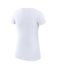 G-iii 4Her by Carl Banks Women's White Los Angeles Dodgers Super-Slim Fit Lightweight Heart Graphic T-Shirt