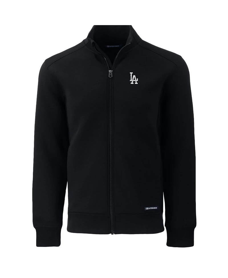 Cutter & Buck Men's Black Los Angeles Dodgers Roam Eco Full-Zip Jacket