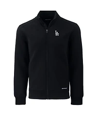 Cutter & Buck Men's Black Los Angeles Dodgers Roam Eco Full-Zip Jacket