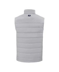 Cutter & Buck Men's Gray Los Angeles Dodgers Evoke Hybrid Eco Softshell Full-Zip Vest