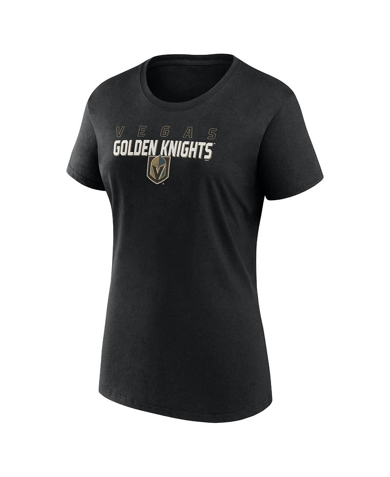 Logo Athletic Women's Black Vegas Golden Knights Launch Scoop Neck T-Shirt