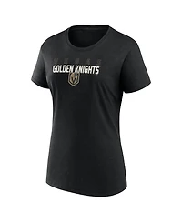 Logo Athletic Women's Black Vegas Golden Knights Launch Scoop Neck T-Shirt
