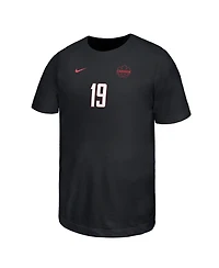 Nike Big Boys and Girls Alphonso Davies Black Canada Soccer Away Player Name & Number T-Shirt