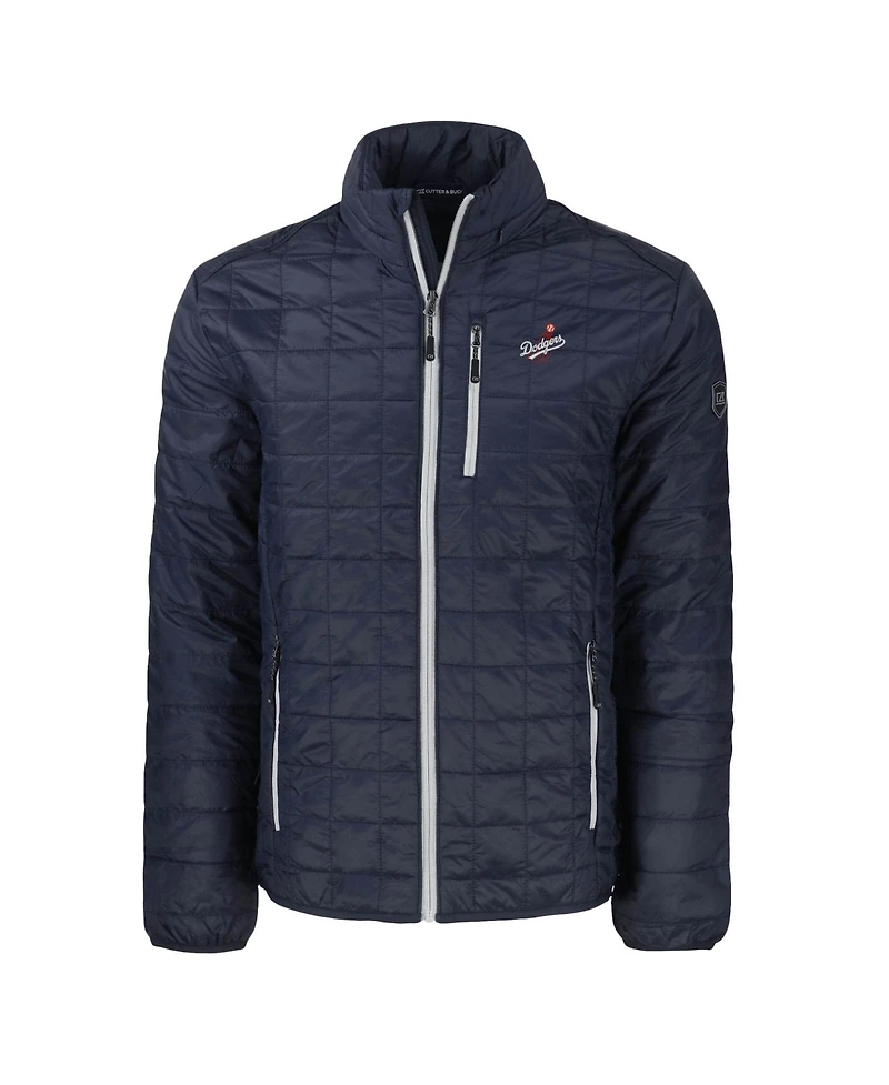 Cutter & Buck Men's Los Angeles Dodgers Rainier PrimaLoft Eco Insulated Full-Zip Puffer Jacket