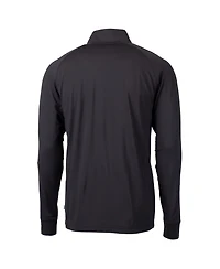 Cutter & Buck Men's Black Los Angeles Dodgers Big & Tall Adapt Eco DryTec Raglan Quarter-Zip Jacket