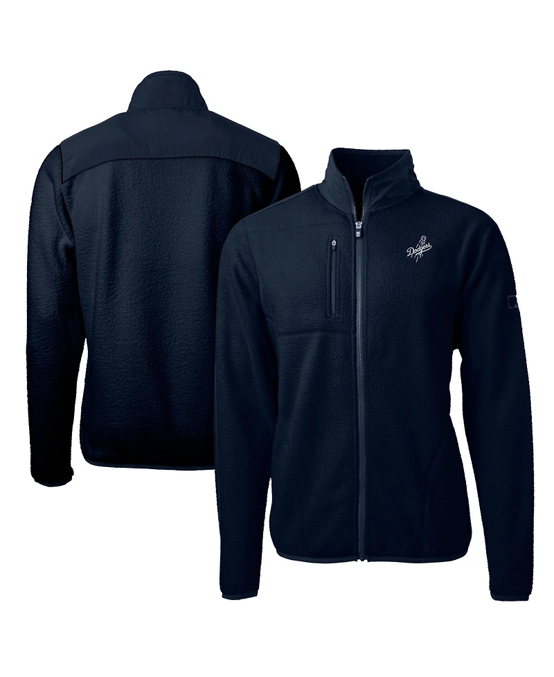 Cutter & Buck Men's Navy Los Angeles Dodgers Big & Tall Cascade Eco Sherpa Fleece Full-Zip Jacket
